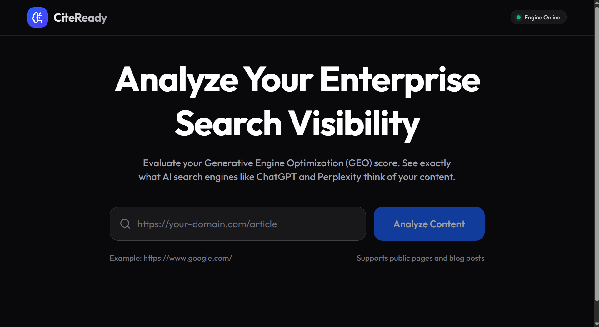 CiteReady — AI Search Visibility Auditor
